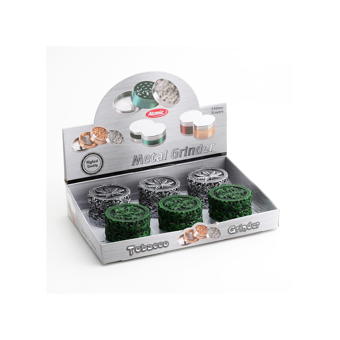 Grinder Tritabacco Professionale Verde 4 Parti