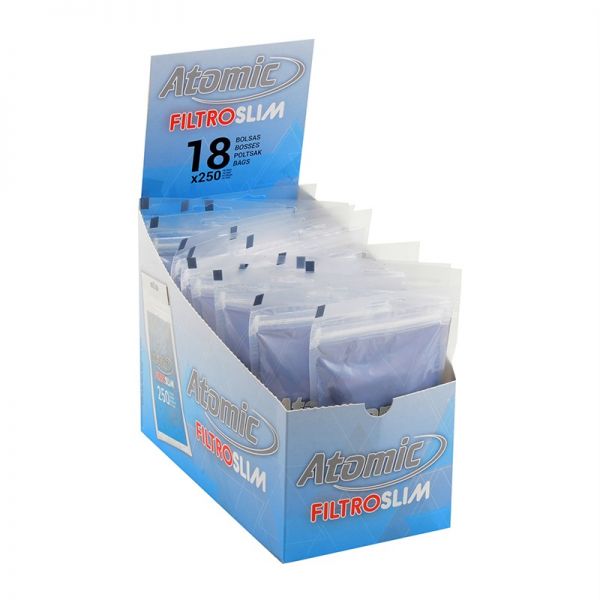 ATOMIC FILTRI SLIM 6mm IN BUSTA - BOX 18 BUSTE DA 250 FILTRI