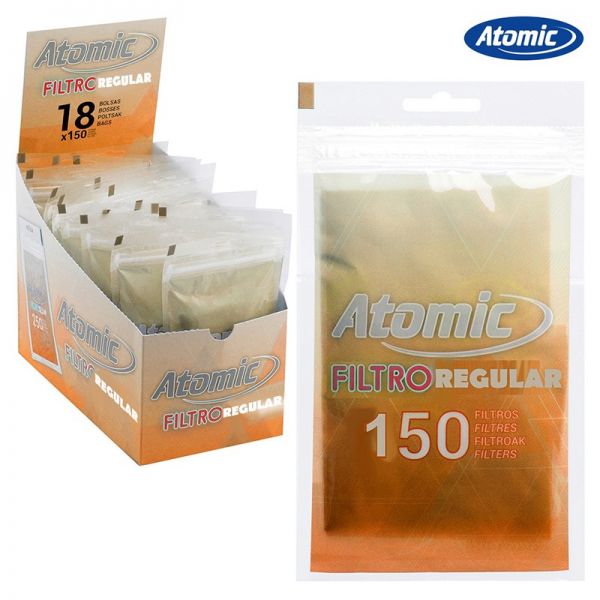 ATOMIC FILTRI SLIM 6mm IN BUSTA - BOX 18 BUSTE DA 250 FILTRI