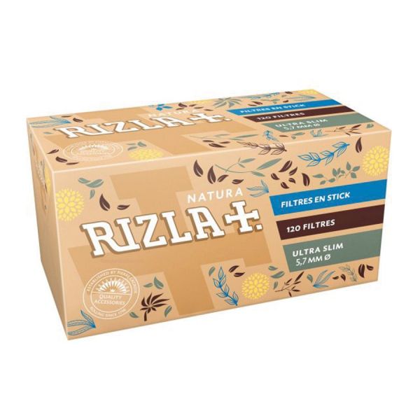 FILTRI RIZLA NATURA ULTRA SLIM POPPATIPS - BOX 20 SCATOLINE DA 120