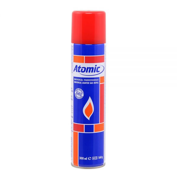 ATOMIC BOMBOLETTA GAS ISOBUTANO 300ml RICARICA ACCENDINI