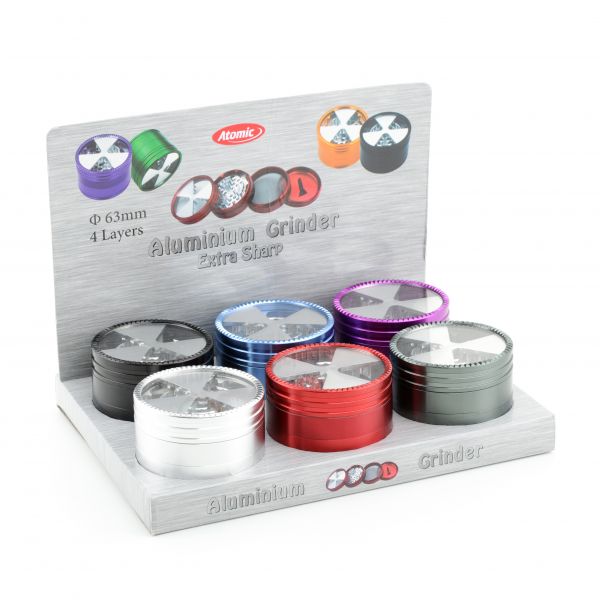 Atomic Grinder in Alluminio in 4 Parti Ø 63 mm X-Sharp - 1 Pezzo
