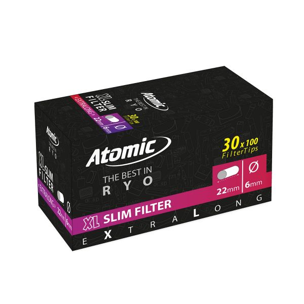 Atomic Filtri Slim XL  ø 6 x 22 mm Polybag - Box 30 Bustine