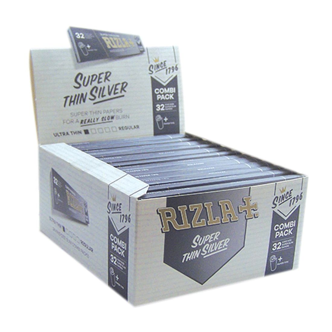 Rizla Silver KS Slim Combi Pack Cartine + Filtro Filter Tips - Libretto  sfuso 32 Cartine + 32 Filtri in carta