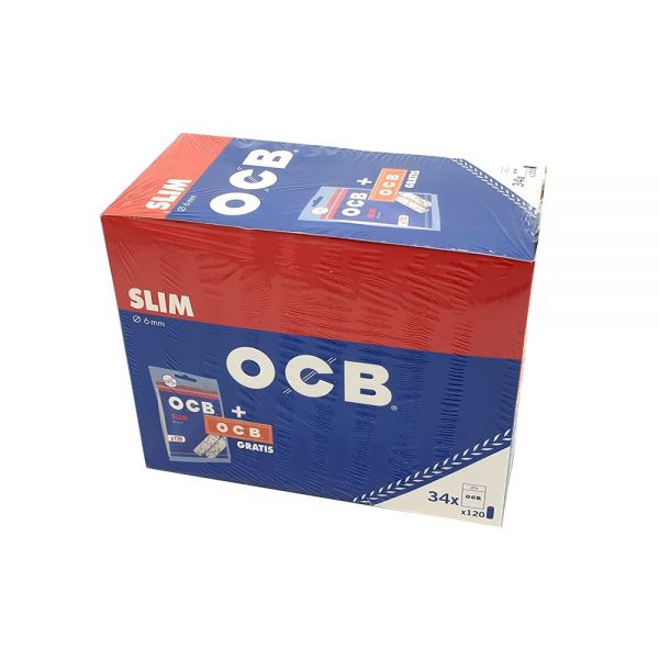 OCB Filtri Slim + OCB Orange - Bustina da 120 filtri + 1 Libretto da 50 Cartine