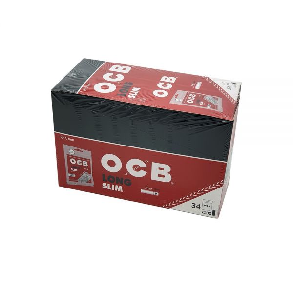 OCB LONG SLIM FILTRI EXTRA LUNGHI - BOX 34 BUSTE DA 100
