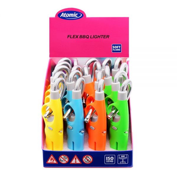 ATOMIC BBQ MARIO FLEX ACCENDIGAS FLESSIBILE A BECCO LUNGO - BOX 20 ACCENDIGAS RICARICABILI