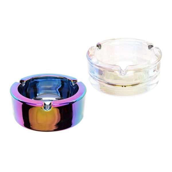 Atomic Posacenere In Vetro 85mm da Collezione Fantasia Rainbow + Perlato