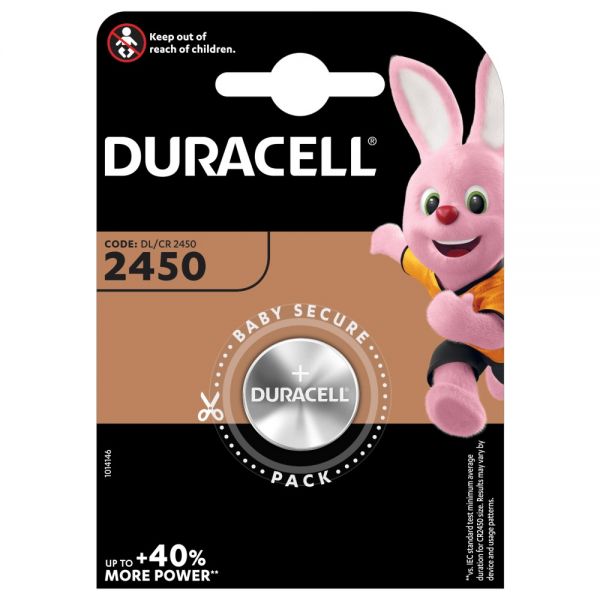 DURACELL LITIO CR2450 / DL2450 / ECR2450 PILA 3V - BLISTER 1 BATTERIA