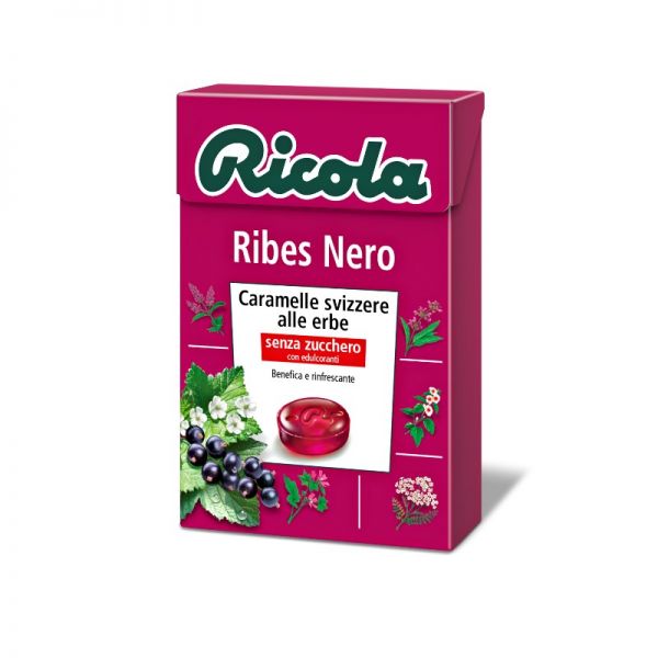 CARAMELLE RICOLA  RIBES NERO - BOX 20 ASTUCCI DA 50gr
