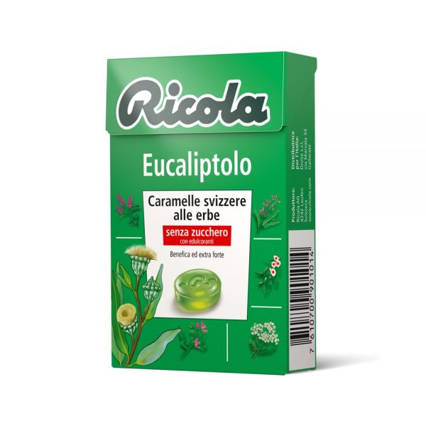 CARAMELLE RICOLA  EUCALIPTOLO - BOX 20 ASTUCCI DA 50gr