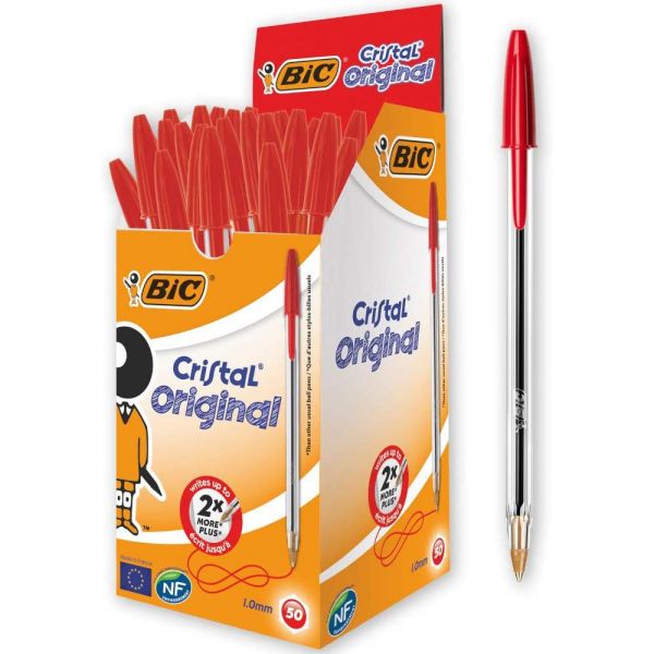 BOX PENNA A SFERA NERA BIC TRATTO MEDIO 1 MM DA 50 PEZZI