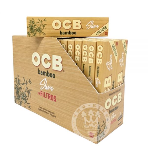 OCB PACK BAMBOO CARTINE KING SIZE SLIM LUNGHE E FILTRI IN CARTA - BOX 32 LIBRETTI