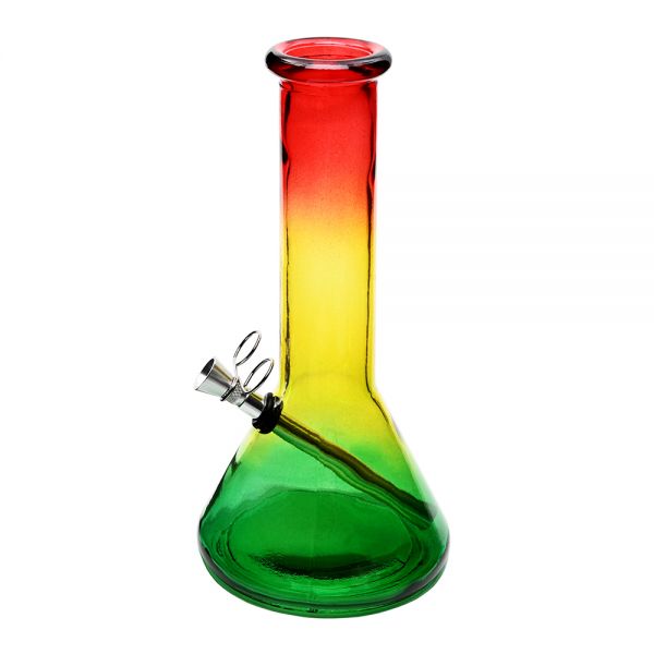 Atomic Bong 25cm in Vetro con Ampolla Fantasia MULTICOLOUR Spessore 5mm