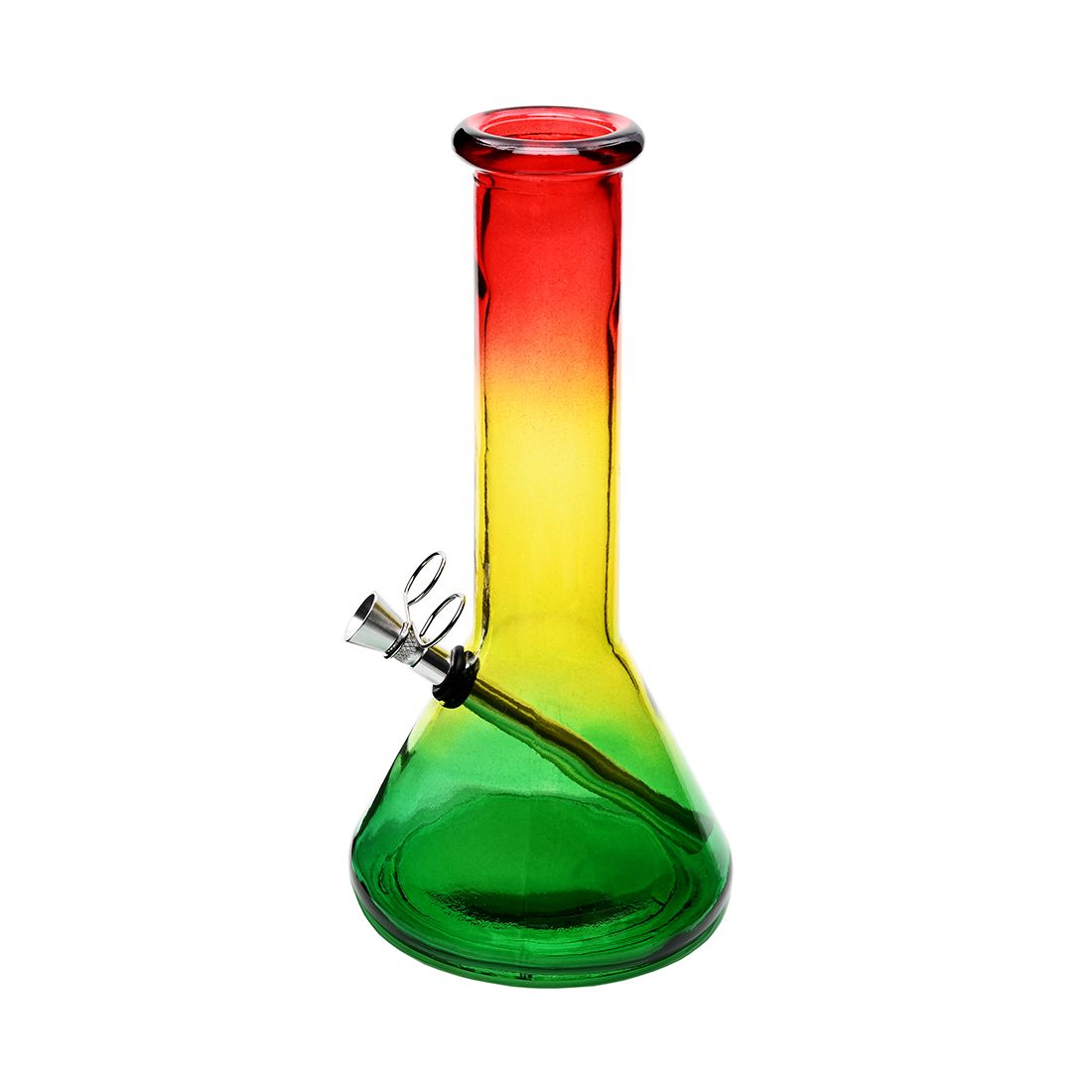 Atomic Bong 25cm in Vetro con Ampolla Fantasia MULTICOLOUR Spessore 5mm