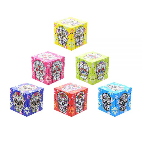 Atomic Grinder Tritatabacco in Metallo 58 mm in 4 parti Cube Skull - 1 Pezzo