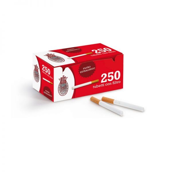 TUBETTI REX BRAVO 250 PZ CON FILTRO EXTRA LUNGO