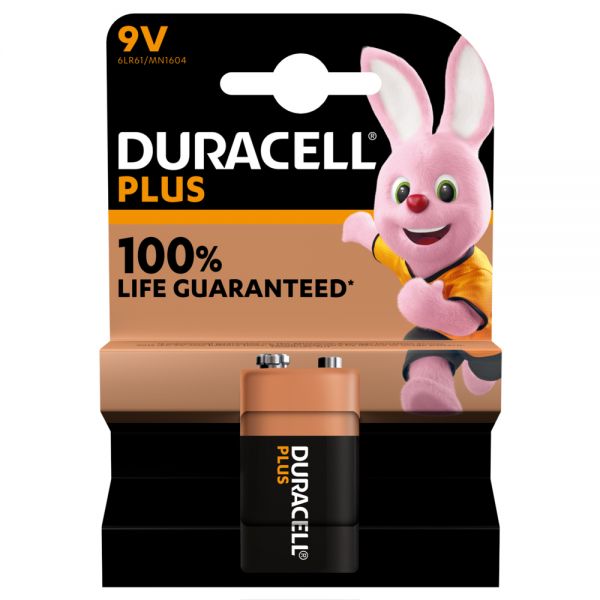 DURACELL PLUS POWER ALCALINA TRANSISTOR 9V - BLISTER 1 BATTERIA