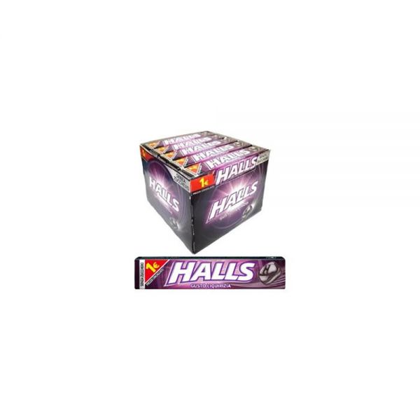 CARAMELLE HALLS GUSTO LIQUIRIZIA SENZA ZUCCHERO - BOX 20 CONFEZIONI