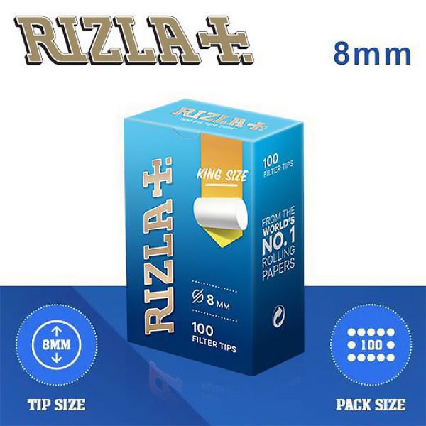 FILTRI RIZLA REGULAR 8mm - CONFEZIONE 10 SCATOLINE DA 100 FILTRI