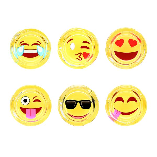 ATOMIC POSACENERE IN VETRO CON FANTASIA SMILE