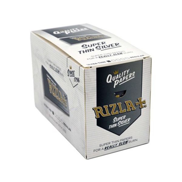 CARTINE RIZLA SILVER CORTE ARGENTO SCATOLA DA 100 LIBRETTI