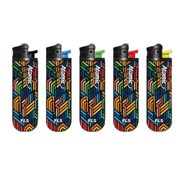 ATOMIC ACCENDINI A PIETRINA FLS BLACK COLOURFULL  - Box 25 pz