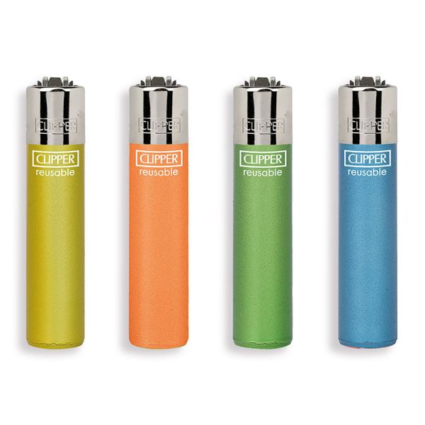 ACCENDINI CLIPPER MICRO CRYSTAL FLUO - BOX 48 Accendini Ricaricabili