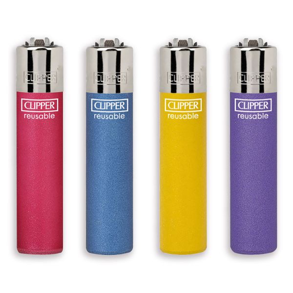 ACCENDINI CLIPPER LARGE METALLIC 5  - BOX 48 Accendini Ricaricabili