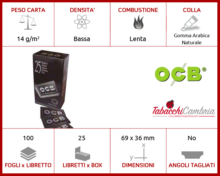 CARTINE OCB NERE PREMIUM CORTE DOPPIE CO