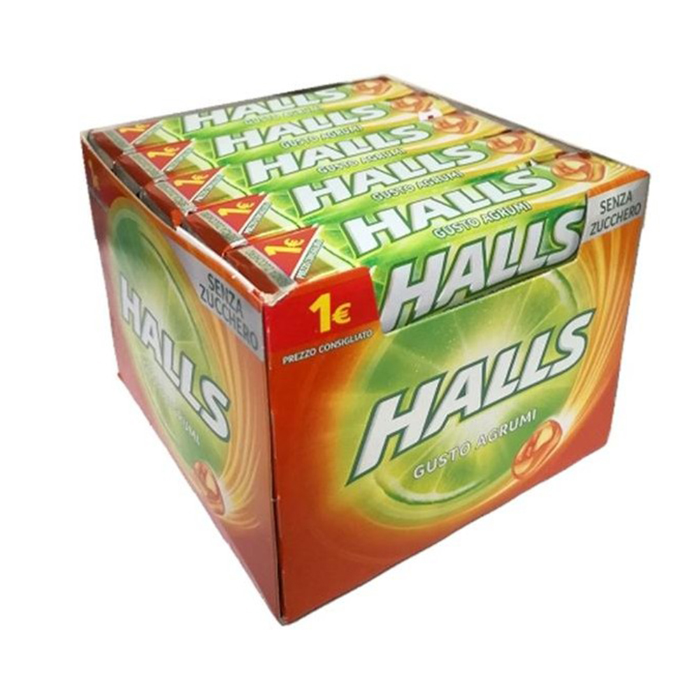 Caramelle Halls Gusto AGRUMI Senza Zucchero