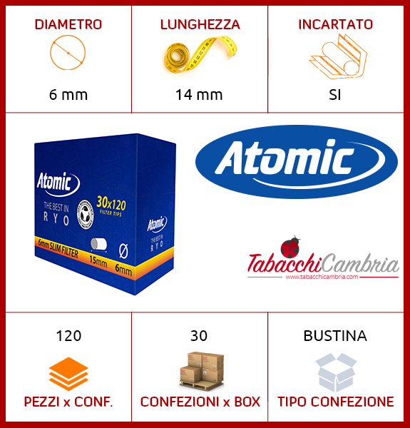 FILTRI AMONIC SLIM 6MM 120 BOX 30 BUSTE