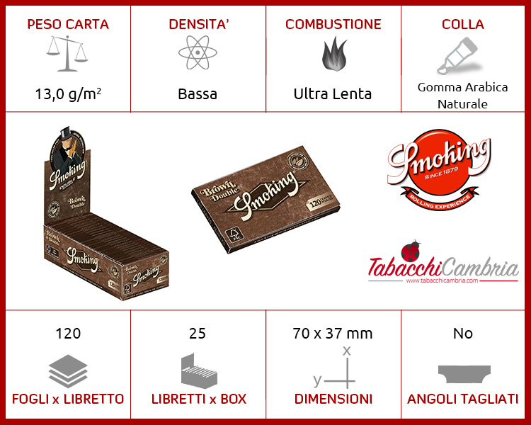 cartine smoking brown doppie